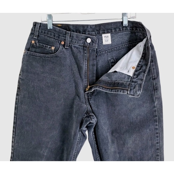Vtg Y2K Levis 550 Black Jeans Mens 36x32 Relaxed Loose Hi Rise Canada (33x30.5) - Picture 13 of 16
